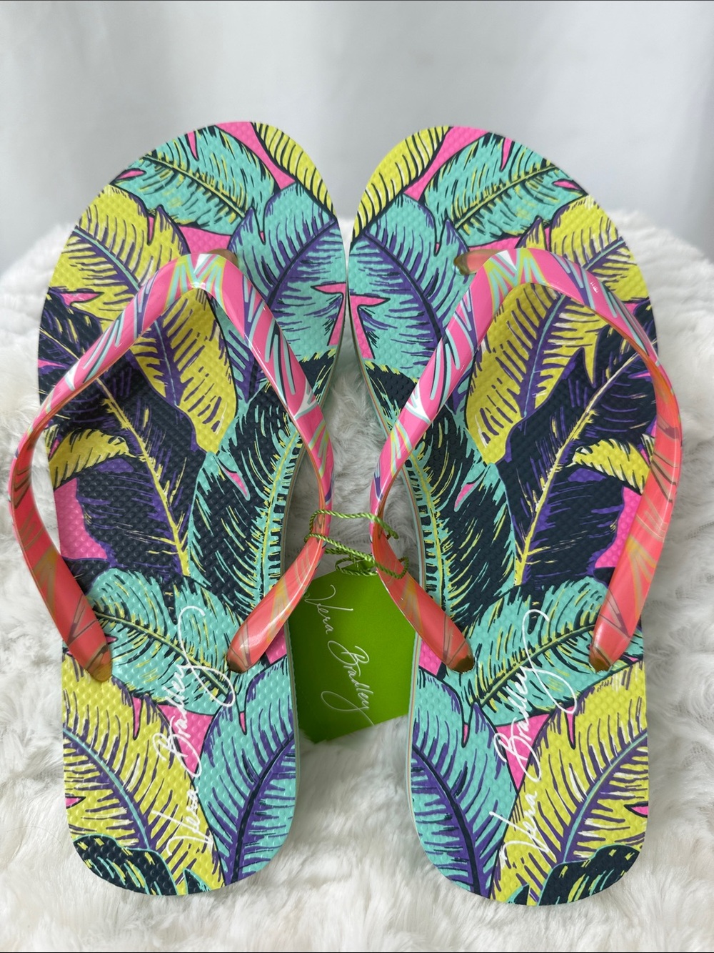 Vera Bradley Flip Flops - Palm Feathers